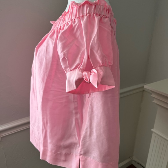NWT J.Crew Pink Off-Shoulder Ruffle Top - Picture 4 of 9